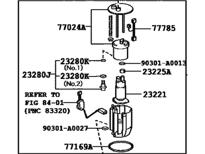 Toyota 77020-0T010 Fuel Pump Assembly