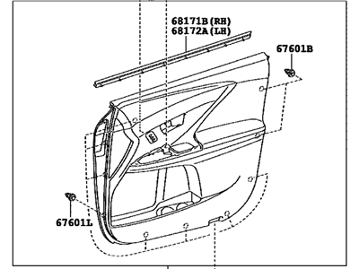 Toyota 67620-0T010-C0 Door Trim Panel
