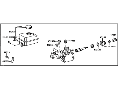 Toyota 47025-60012 Brake Master Cylinder Sub-Assembly