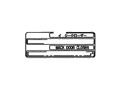 Toyota 74528-35010 Label, Door Closer Caution, RH