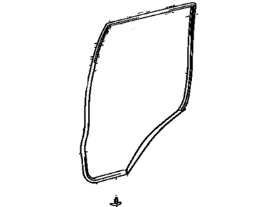 Lexus 67871-60043 Weatherstrip, Rear Door, RH