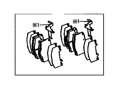 Toyota 04491-60160 Front Disc Brake Pad Set