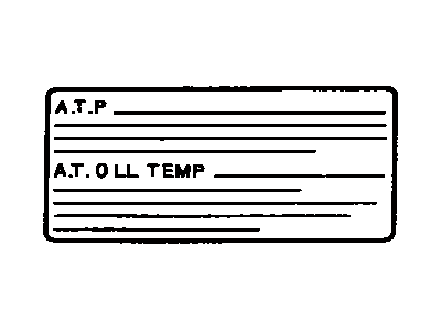 Toyota 35519-60041 Caution Label