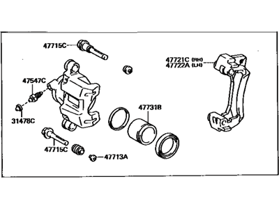 Lexus 47750-60110 Disc Cylinder Assembly