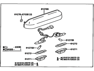 Toyota 81270-60110 License Lamp