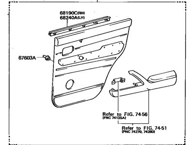 Toyota 67640-60220-B1 Board Sub-Assy, Rear Door Trim, LH