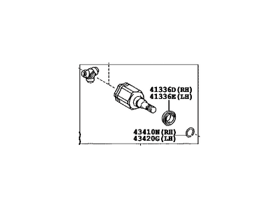 Toyota 43403-60040 Inner Joint Assembly