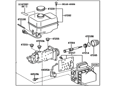 Toyota 47025-35110 Brake Master Cylinder Sub-Assembly