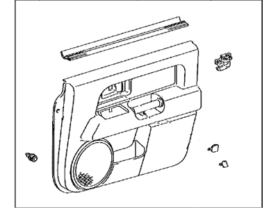 Toyota 67610-35B80-B0 Board Sub-Assy, Front Door Trim, RH