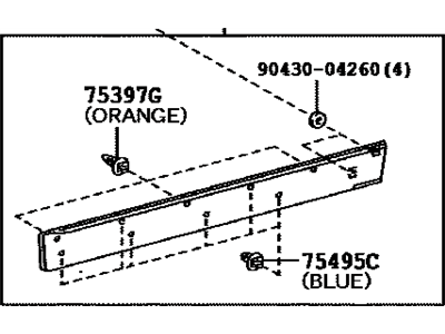 Toyota 75072-35140 Moulding Sub-Assy, Front Door, Outside LH