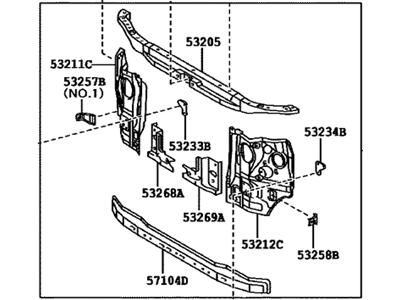 Toyota 53201-35232 Radiator Support