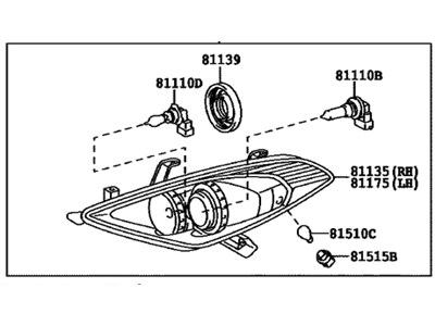 Toyota 81150-06440 Driver Side Headlight Assembly