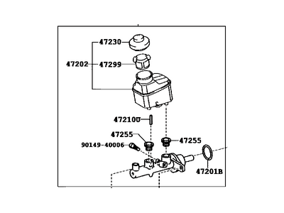 Toyota 47201-33440 Brake Master Cylinder Sub-Assembly