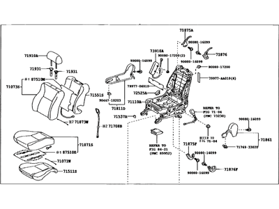 Toyota 71100-AA803-A0 Seat Assy, Front RH