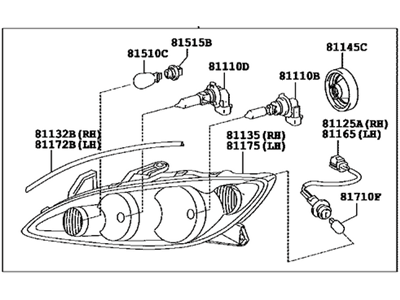 Toyota 81150-AA030 Driver Side Headlight Assembly