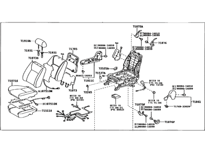 Toyota 71100-06760-E4 Seat Assembly
