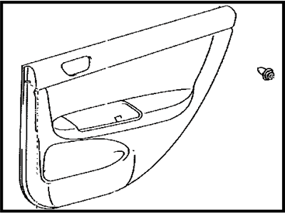 Toyota 67640-AA100-B0 Board Sub-Assy, Rear Door Trim, LH