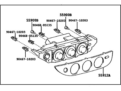 Toyota 55902-06050 Dash Control Unit