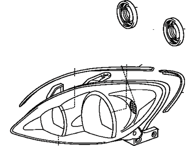 Toyota 81130-AA030 Passenger Side Headlight Unit Assembly