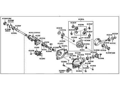 Toyota 41110-34503 Front Differential Carrier Assembly