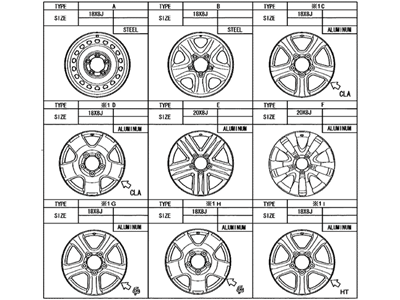 Toyota 42611-0C070 Wheel, Disc