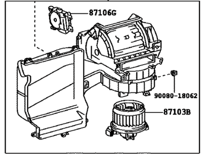 Toyota 87130-0C070 Case Assembly
