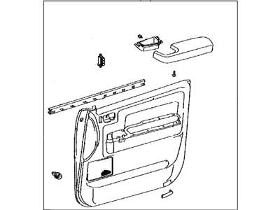 Toyota 67620-0C170-C0 Board Sub-Assy, Front Door Trim, LH