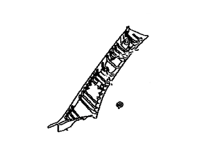 Toyota 62220-0C050-E0 Weatherstrip Pillar Trim