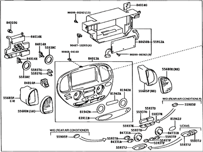 Toyota 84010-0C160 Dash Control Unit