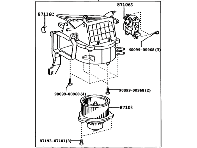 Toyota 87130-0C020 Blower Assembly