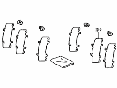 Toyota 04945-48170 Brake Pads Hardware Kit