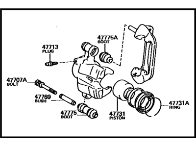 Toyota 47730-12180 Cylinder Assy, Front Disc Brake, RH