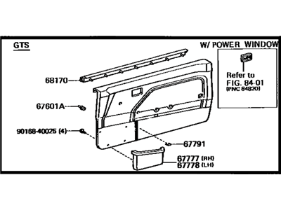 Toyota 67620-1A030-02 Board Sub-Assy, Front Door Trim, LH