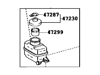 Lexus 47220-48190 Reservoir Assy, Brake Master Cylinder