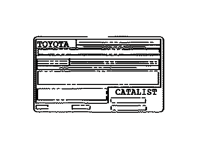 Toyota 11298-20890 Emission Label