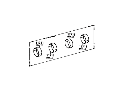 Toyota 11704-65013 Main Bearing Set