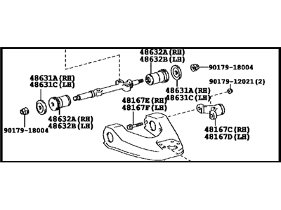 Toyota 48066-35110 Upper Control Arm