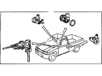 Toyota 69005-35482 Cylinder Set, Lock