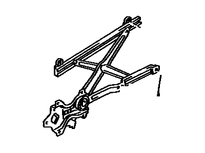 Toyota 69803-22110 Regulator Sub-Assy, Rear Door Window, RH