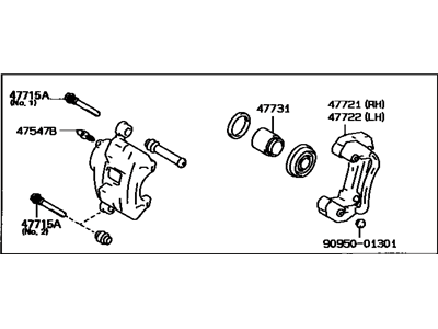 Toyota 47730-22180 Cylinder Assy, Front Disc Brake, RH