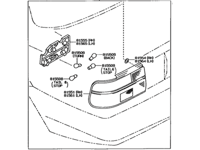 Toyota 81560-1A400 Lamp Assy, Rear Combination, LH