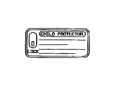 Toyota 69339-12020 Caution Label