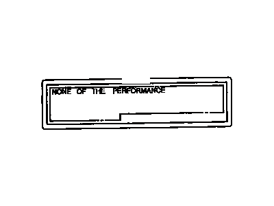 Toyota 11282-21010 Info Label