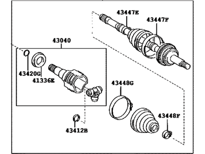 Toyota 43420-47011 Shaft Assembly, Front Drive, Left