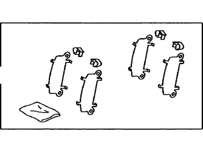 Lexus 04945-06150 SHIM Kit, Anti SQUEAL