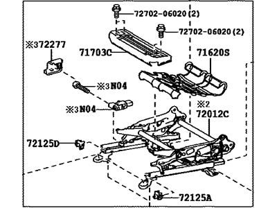 Toyota 71120-07050 Seat Adjuster
