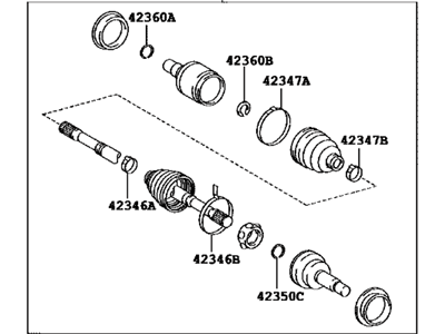 Toyota 42340-0E070 Axle Shaft Assembly
