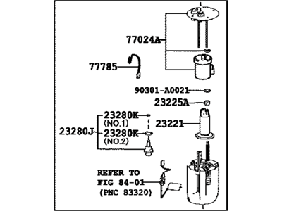 Toyota 77020-48260 Fuel Pump Assembly