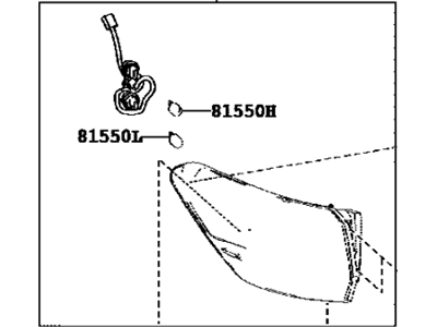 Toyota 81550-0E100 Combo Lamp Assembly