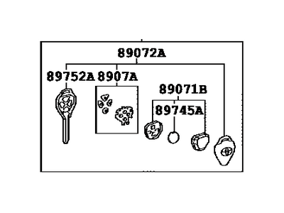 Toyota 89070-33881 Transmitter Assy, Door Control